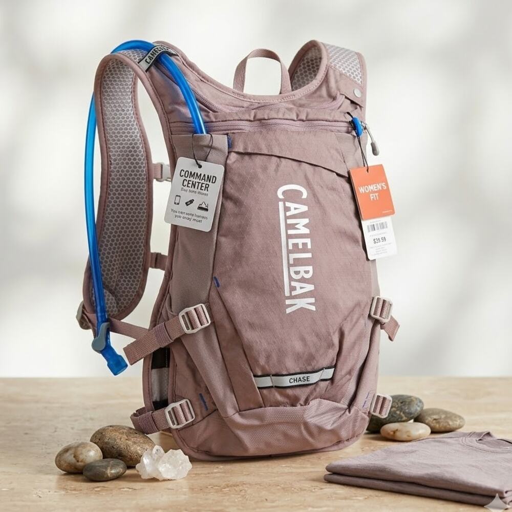 NEW Womens CamelBak Chase Adventure 8 Bike Hydration Vest Pack Purple Dove 2L